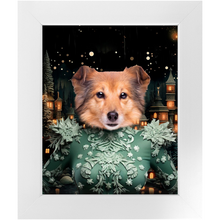 Load image into Gallery viewer, CHRISTMAS CRACKER 14 - Christmas Inspired Custom Pet Portrait Framed Satin Paper Print