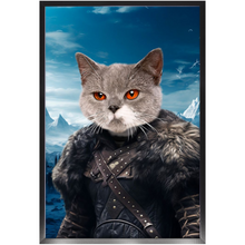 Load image into Gallery viewer, NIGHT'S BLOTCH 2 - Game of Thrones & House Of Dragons Inspired Custom Pet Portrait Framed Satin Paper Print