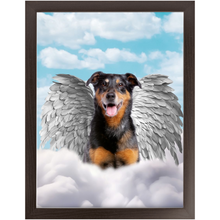 Load image into Gallery viewer, Silver Angel - Heavenly Angels Inspired Custom Pet Portrait Framed Satin Paper Print