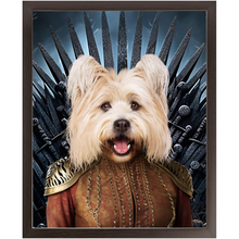 Load image into Gallery viewer, THE BONEROOM 5 - Game of Thrones & House Of Dragons Inspired Custom Pet Portrait Framed Satin Paper Print