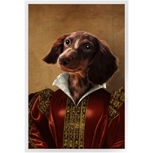 Load image into Gallery viewer, Queen Tisenshal - Royalty & Renaissance Inspired Custom Pet Portrait Framed Satin Paper Print
