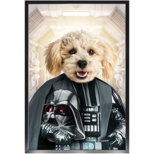 Load image into Gallery viewer, Bath Evader - Darth Vader & Star Wars Inspired Custom Pet Portrait Framed Satin Paper Print