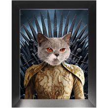 Load image into Gallery viewer, THE BONEROOM 7 - Game of Thrones & House Of Dragons Inspired Custom Pet Portrait Framed Satin Paper Print
