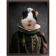 Load image into Gallery viewer, Queen O'Pharts - Royalty & Renaissance Inspired Custom Pet Portrait Framed Satin Paper Print