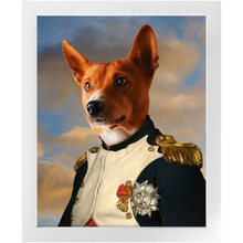 Load image into Gallery viewer, Napoleon Complex - Napoleon & Renaissance Inspired Custom Pet Portrait Framed Satin Paper Print