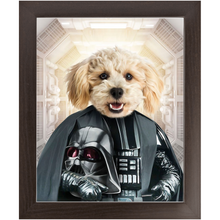 Load image into Gallery viewer, Bath Evader - Darth Vader & Star Wars Inspired Custom Pet Portrait Framed Satin Paper Print
