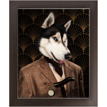 Load image into Gallery viewer, Dappers - Art Deco Inspired Custom Pet Portrait Framed Satin Paper Print