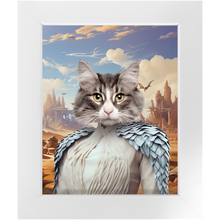 Load image into Gallery viewer, DESSERT CROSSING 2 - Game of Thrones & House Of Dragons Inspired Custom Pet Portrait Framed Satin Paper Print