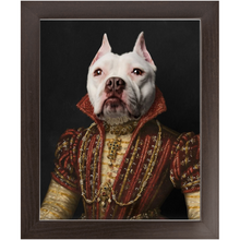 Load image into Gallery viewer, LADY IN RED - Renaissance Inspired Custom Pet Portrait Framed Satin Paper Print