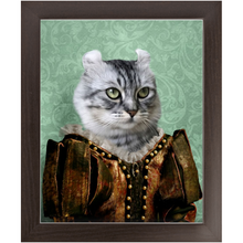 Load image into Gallery viewer, Dame Difudo - Royalty & Renaissance Inspired Custom Pet Portrait Framed Satin Paper Print