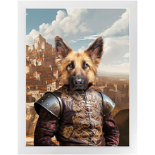 Load image into Gallery viewer, BESTEROS 2 - Game of Thrones & House Of Dragons Inspired Custom Pet Portrait Framed Satin Paper Print