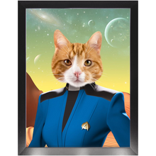 Load image into Gallery viewer, DOCTOR BONE CRUSHER - Star Trek Inspired Custom Pet Portrait Framed Satin Paper Print