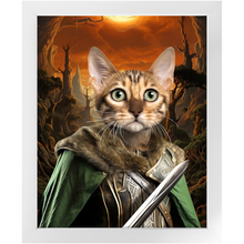 Load image into Gallery viewer, PORK SLAYER - Lord of the Rings Inspired Custom Pet Portrait Framed Satin Paper Print