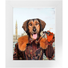 Load image into Gallery viewer, Gondola With The Wind - Renaissance Inspired Custom Pet Portrait Framed Satin Paper Print