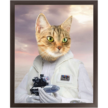 Load image into Gallery viewer, Princess Layabout - Princess Leia & Star Wars Inspired Custom Pet Portrait Framed Satin Paper Print