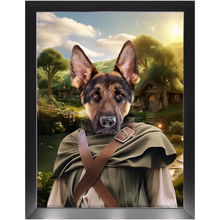 Load image into Gallery viewer, PAWS & PIPEWEED - Lord of the Rings Inspired Custom Pet Portrait Framed Satin Paper Print