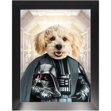 Load image into Gallery viewer, Bath Evader - Darth Vader & Star Wars Inspired Custom Pet Portrait Framed Satin Paper Print