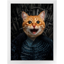 Load image into Gallery viewer, Winters Tail - Game of Thrones Inspired Custom Pet Portrait Framed Satin Paper Print