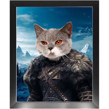 Load image into Gallery viewer, NIGHT'S BLOTCH 2 - Game of Thrones & House Of Dragons Inspired Custom Pet Portrait Framed Satin Paper Print