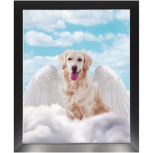 Load image into Gallery viewer, White Angel 2 - Heavenly Angels Inspired Custom Pet Portrait Framed Satin Paper Print