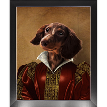 Load image into Gallery viewer, Queen Tisenshal - Royalty & Renaissance Inspired Custom Pet Portrait Framed Satin Paper Print