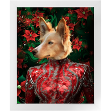 Load image into Gallery viewer, CHRISTMAS CRACKER 8 - Christmas Inspired Custom Pet Portrait Framed Satin Paper Print