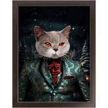 Load image into Gallery viewer, CHRISTMAS CRACKER 7 - Christmas Inspired Custom Pet Portrait Framed Satin Paper Print
