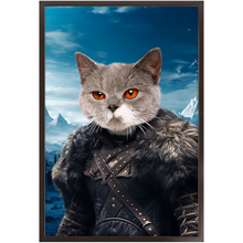 Load image into Gallery viewer, NIGHT'S BLOTCH 2 - Game of Thrones & House Of Dragons Inspired Custom Pet Portrait Framed Satin Paper Print