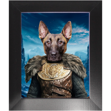 Load image into Gallery viewer, NIGHT'S BLOTCH 3 - Game of Thrones & House Of Dragons Inspired Custom Pet Portrait Framed Satin Paper Print