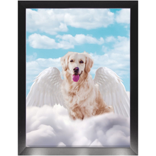 Load image into Gallery viewer, White Angel 2 - Heavenly Angels Inspired Custom Pet Portrait Framed Satin Paper Print