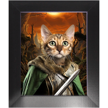 Load image into Gallery viewer, PORK SLAYER - Lord of the Rings Inspired Custom Pet Portrait Framed Satin Paper Print