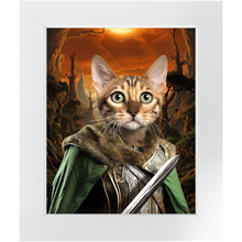 Load image into Gallery viewer, PORK SLAYER - Lord of the Rings Inspired Custom Pet Portrait Framed Satin Paper Print