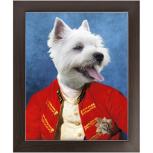 Load image into Gallery viewer, Commander In Mischief - Renaissance Inspired Custom Pet Portrait Framed Satin Paper Print