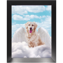 Load image into Gallery viewer, White Angel 2 - Heavenly Angels Inspired Custom Pet Portrait Framed Satin Paper Print