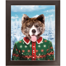 Load image into Gallery viewer, CHRISTMAS CRACKER 12 - Christmas Inspired Custom Pet Portrait Framed Satin Paper Print