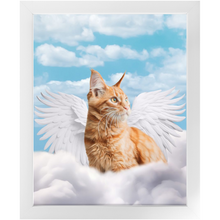 Load image into Gallery viewer, White Angel - Heavenly Angels Inspired Custom Pet Portrait Framed Satin Paper Print