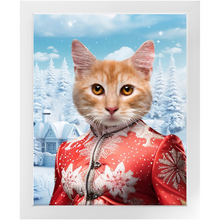 Load image into Gallery viewer, CHRISTMAS CRACKER 9 - Christmas Inspired Custom Pet Portrait Framed Satin Paper Print