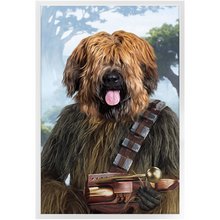 Load image into Gallery viewer, Woofie - Chewbacca & Star Wars Inspired Custom Pet Portrait Framed Satin Paper Print