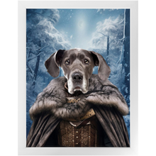 Load image into Gallery viewer, NIGHT'S BLOTCH 1 - Game of Thrones & House Of Dragons Inspired Custom Pet Portrait Framed Satin Paper Print