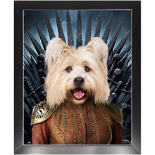 Load image into Gallery viewer, THE BONEROOM 5 - Game of Thrones & House Of Dragons Inspired Custom Pet Portrait Framed Satin Paper Print