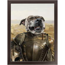 Load image into Gallery viewer, General Mayhem - Renaissance Inspired Custom Pet Portrait Framed Satin Paper Print