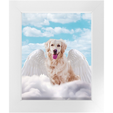 Load image into Gallery viewer, White Angel 2 - Heavenly Angels Inspired Custom Pet Portrait Framed Satin Paper Print