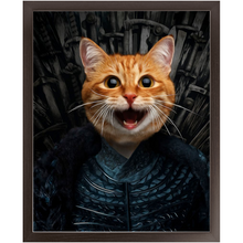 Load image into Gallery viewer, Winters Tail - Game of Thrones Inspired Custom Pet Portrait Framed Satin Paper Print