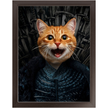 Load image into Gallery viewer, Winters Tail - Game of Thrones Inspired Custom Pet Portrait Framed Satin Paper Print