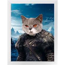 Load image into Gallery viewer, NIGHT'S BLOTCH 2 - Game of Thrones & House Of Dragons Inspired Custom Pet Portrait Framed Satin Paper Print