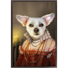 Load image into Gallery viewer, LADY LAVISH - Renaissance Inspired Custom Pet Portrait Framed Satin Paper Print