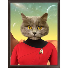 Load image into Gallery viewer, Oh Hooray - Star Trek Inspired Custom Pet Portrait Framed Satin Paper Print