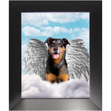 Load image into Gallery viewer, Silver Angel - Heavenly Angels Inspired Custom Pet Portrait Framed Satin Paper Print