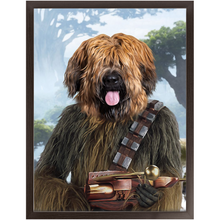 Load image into Gallery viewer, Woofie - Chewbacca & Star Wars Inspired Custom Pet Portrait Framed Satin Paper Print