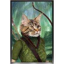 Load image into Gallery viewer, Straight Shooter - Lord of the Rings Inspired Custom Pet Portrait Framed Satin Paper Print